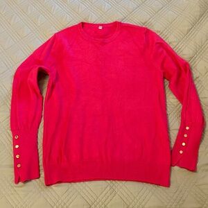 NWOT Women’s Hot Pink Sweater, Size Medium